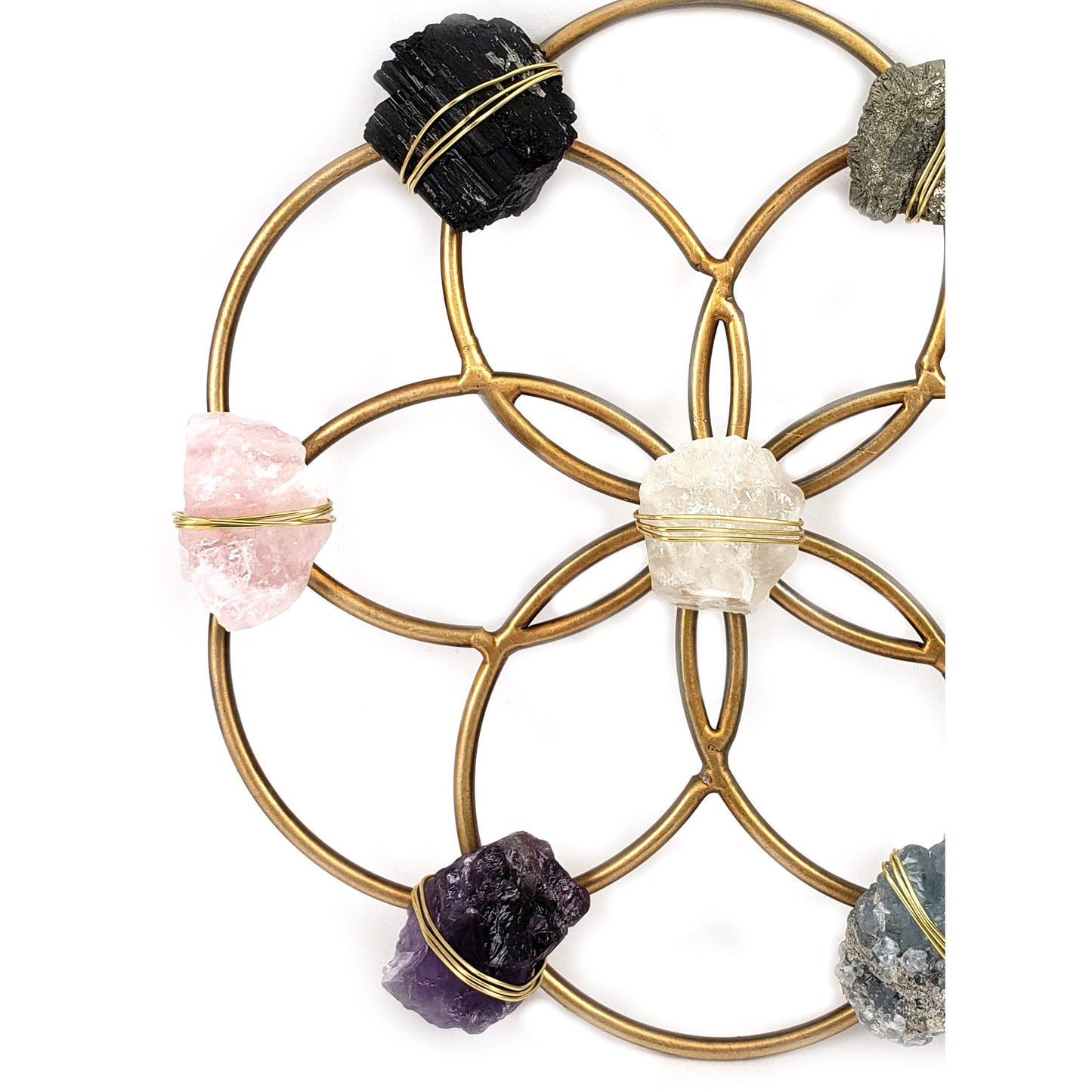 Small Flower of Life Healing Crystal Grid - Gold by Ariana Ost