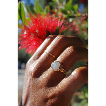 Rainbow Moonstone Floral Band by Toasted Jewelry