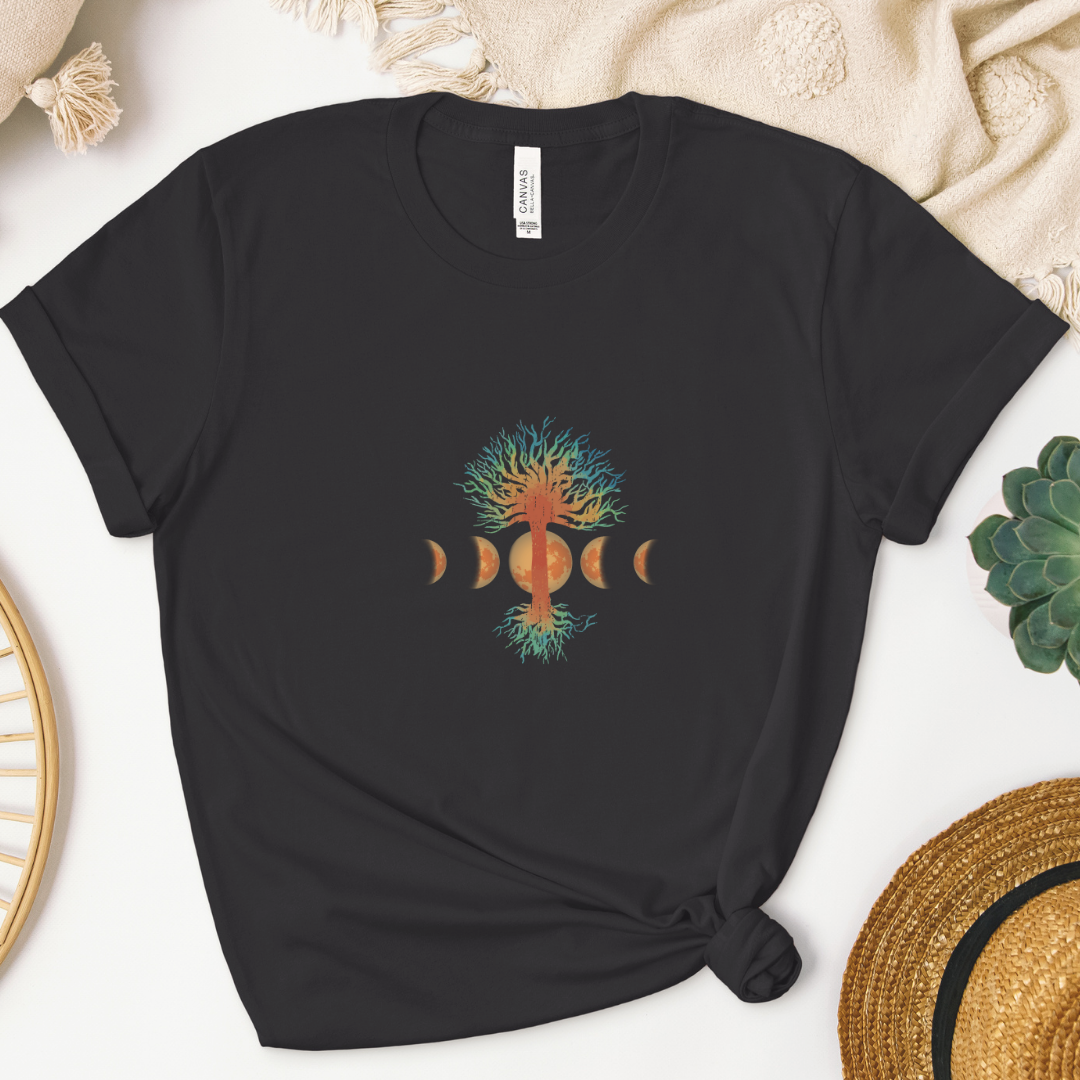 Tree of Life and Moon Phases Unisex t-shirt
