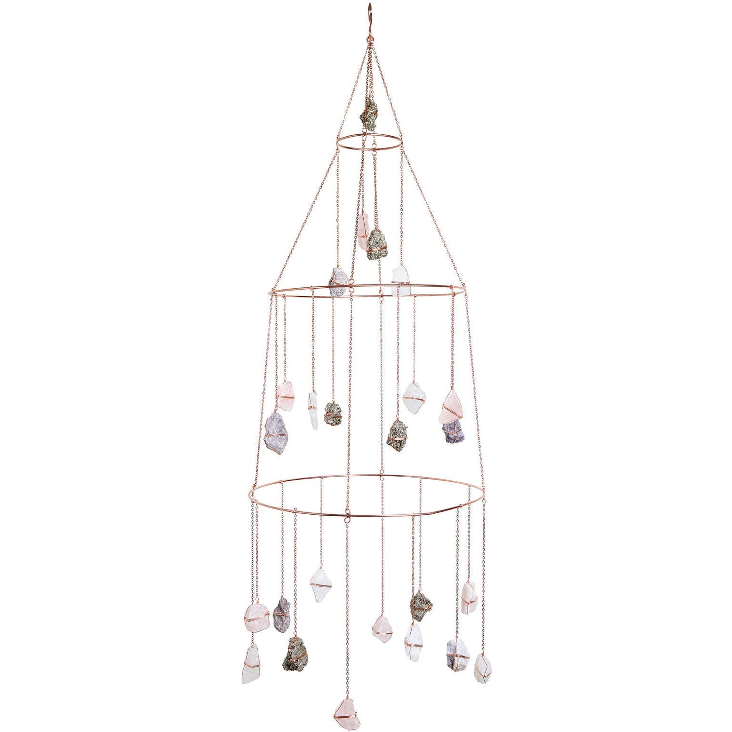 Ethereal Mixed Healing Crystal Chandelier by Ariana Ost