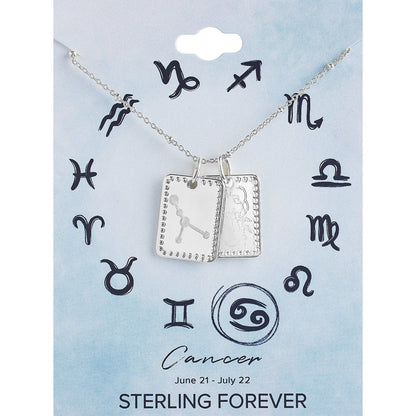 Collar con etiqueta del zodíaco de Sterling Forever