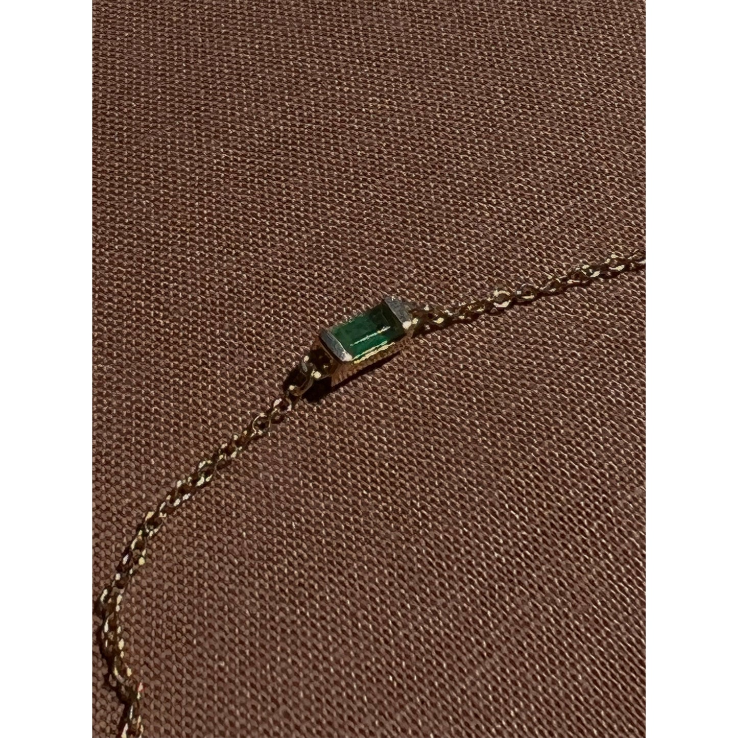 14k Yellow Gold Emerald Bracelet by Toasted Jewelry