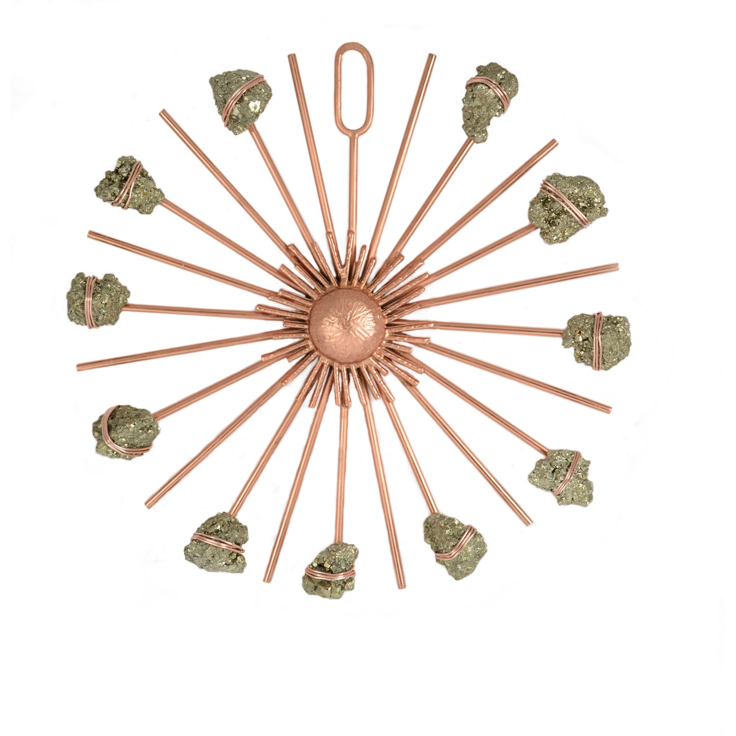 Sunburst Healing Crystal Grid Rose Gold Pyrite by Ariana Ost