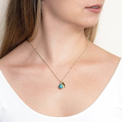 December Turquoise Birthstone Necklace by Tiny Rituals