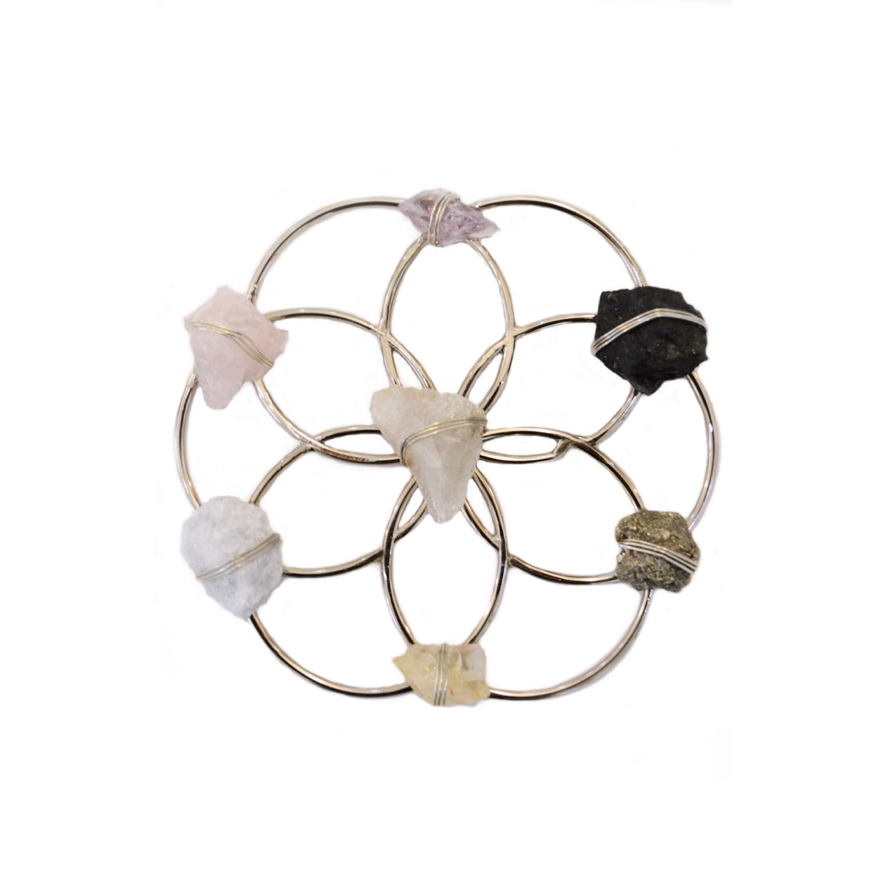 Small Flower of Life Healing Crystal Grid - Silver by Ariana Ost