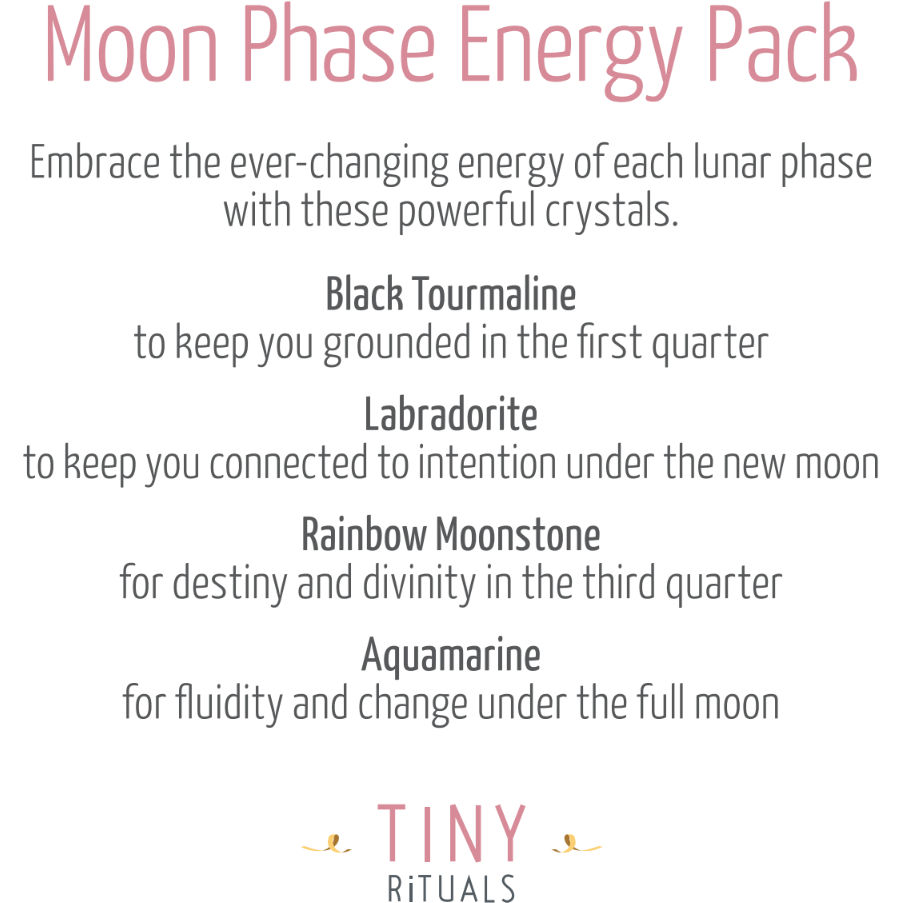Pack de pulseras de energía de fase lunar de Tiny Rituals