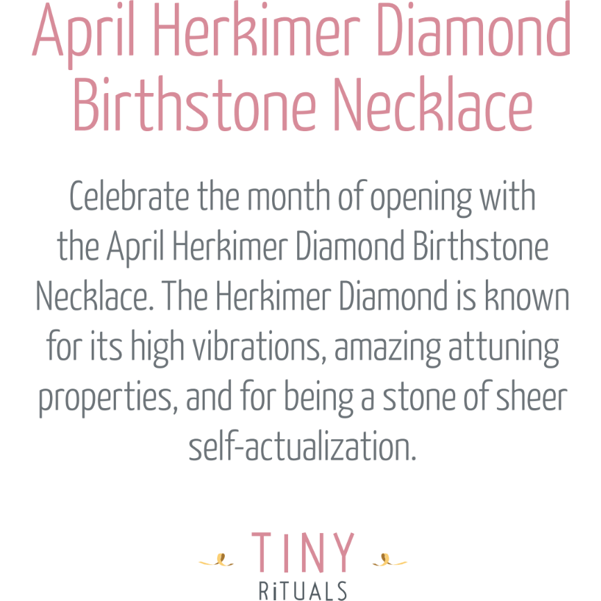Collar con piedra natal de diamantes de April Herkimer de Tiny Rituals