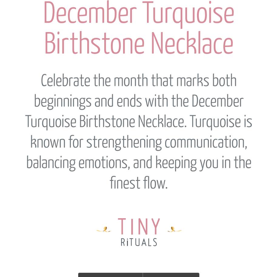 Collar con piedra natal de turquesa de diciembre de Tiny Rituals