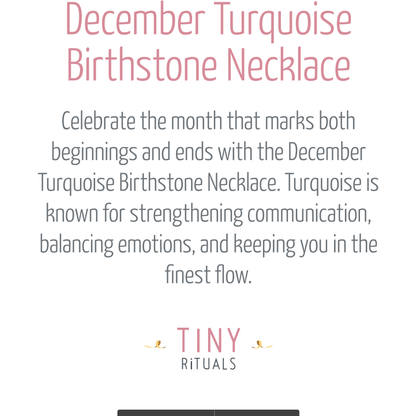 Collar con piedra natal de turquesa de diciembre de Tiny Rituals