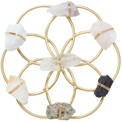 Small Flower of Life Healing Crystal Grid - Gold by Ariana Ost