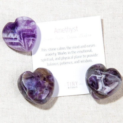 Amethyst Mini Heart Set by Tiny Rituals