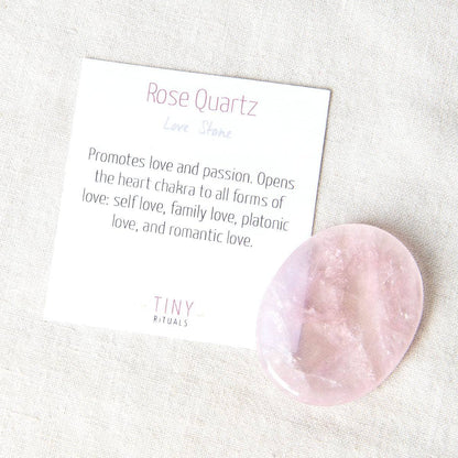 Rose Quartz Worry Stone by Tiny Rituals