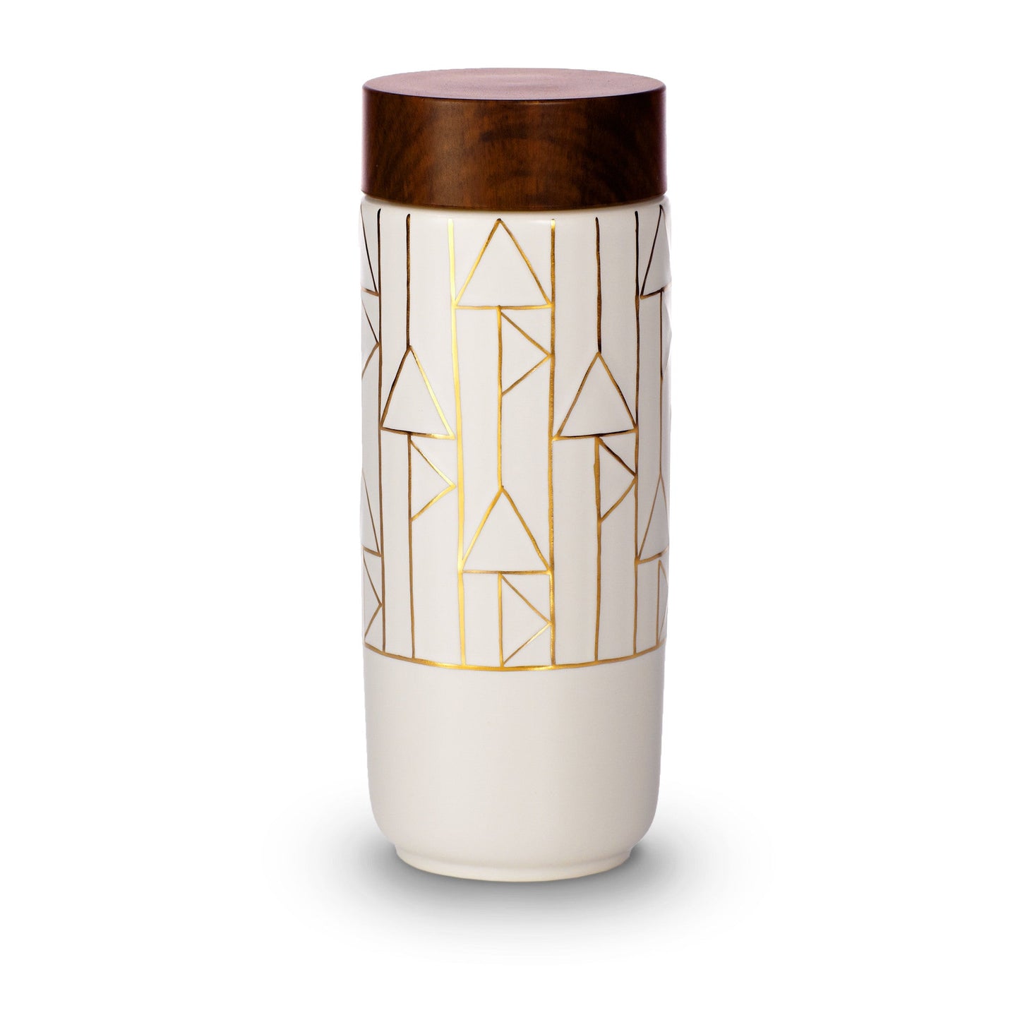 The Alchemical Signs Gold Ceramic Travel Mug by ACERA LIVEN