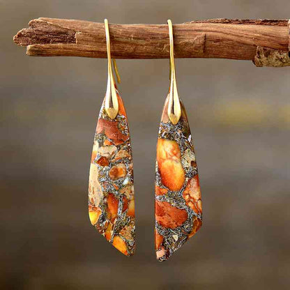 Gold-Plated Copper Dangle Earrings