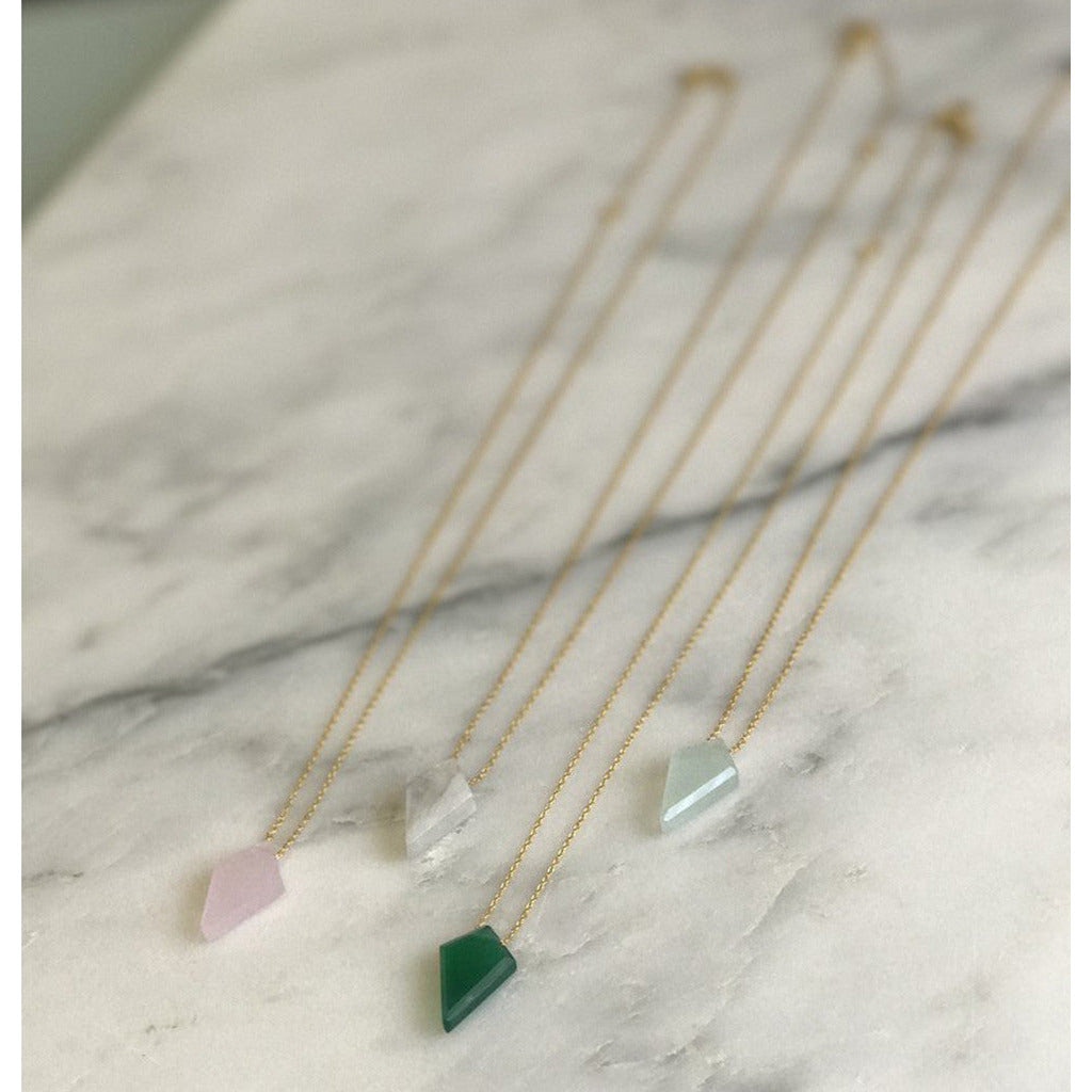 Diamond Gemstone Necklaces by SLATE + SALT