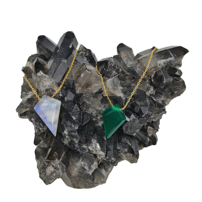 Diamond Gemstone Necklaces by SLATE + SALT