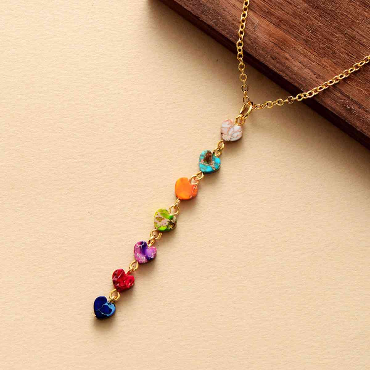Heart Shape Natural Stone Necklace