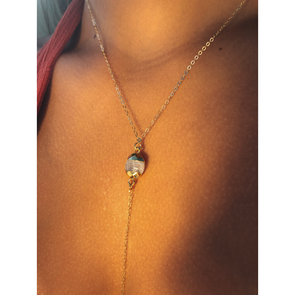 Moonstone Lariat by Toasted Jewelry