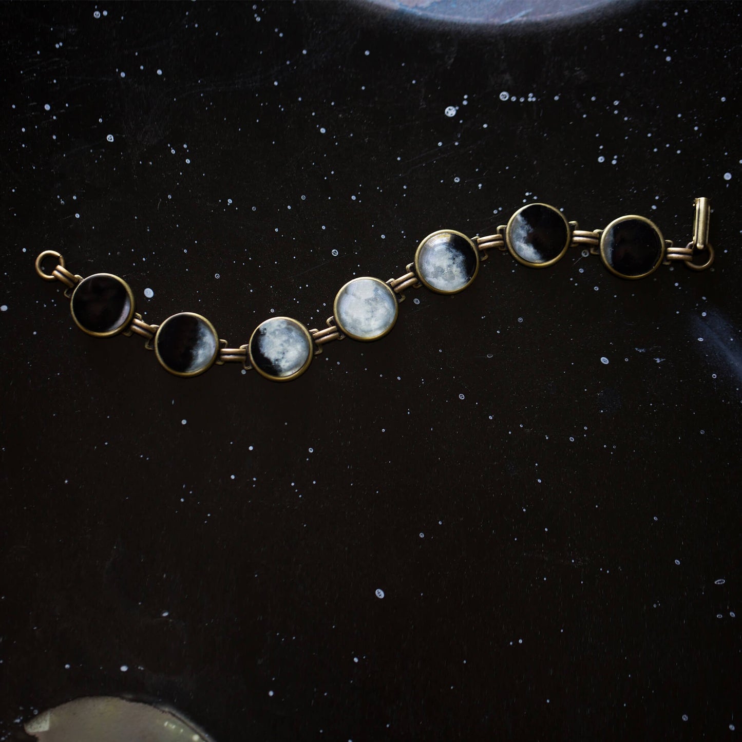 Moon Phase Bracelet - Space Jewelry, Lunar Phases