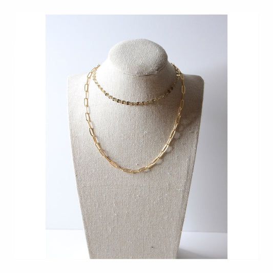 Gold Plated Coin Disc Choker by Crystalline Tribe