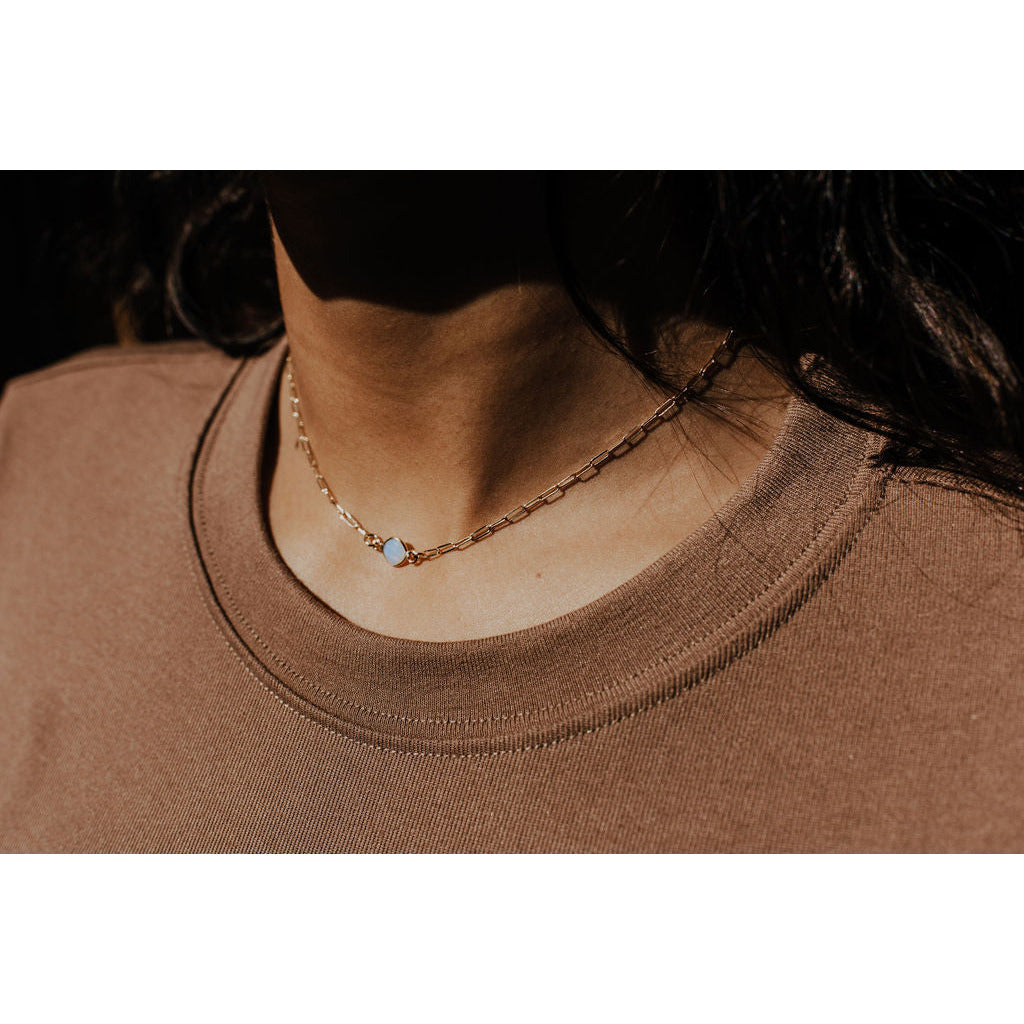 Opal Link Necklace by Toasted Jewelry